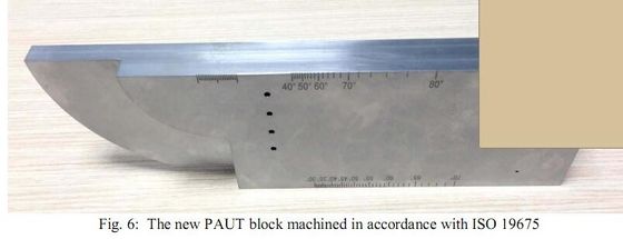 25mm超音波ケーブルのオリンパスの欠陥の探知器V1のブロックの口径測定